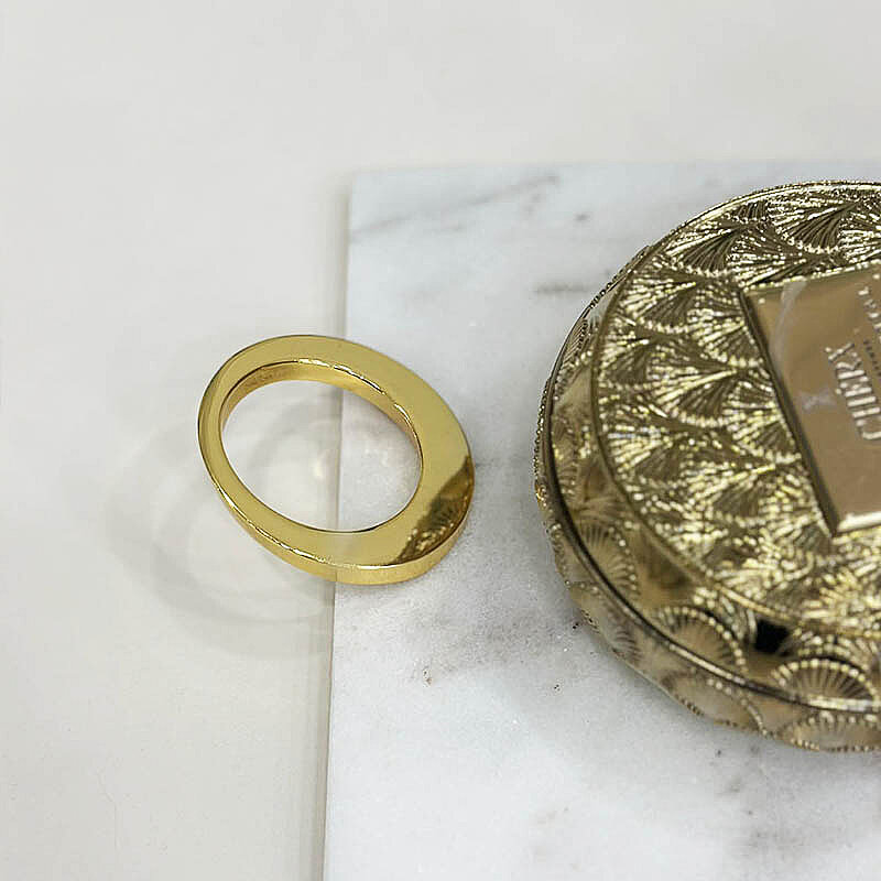 Gold Kulp Dikdörtgen Mermer Tepsi - Sunumluk - 3