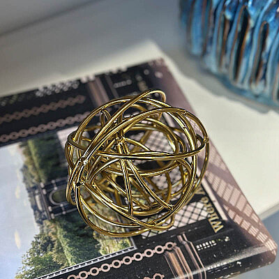 Gold Metal Dekoratif Küre – Küçük Boy (1)