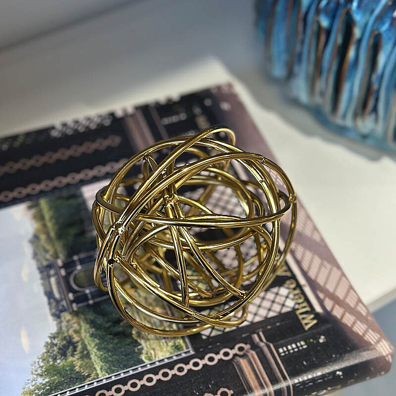Gold Metal Dekoratif Küre – Küçük Boy - 2