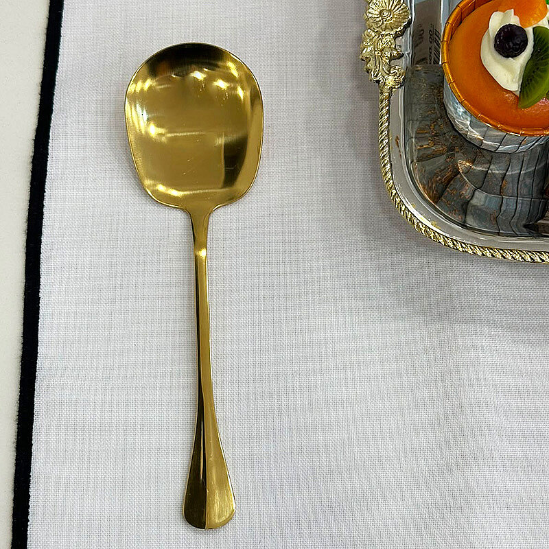 Gold Metal Servis Kaşığı 21 cm - 1