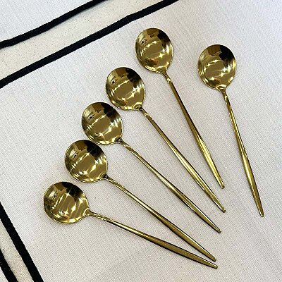 Gold Tatlı Kaşığı - Altılı Set