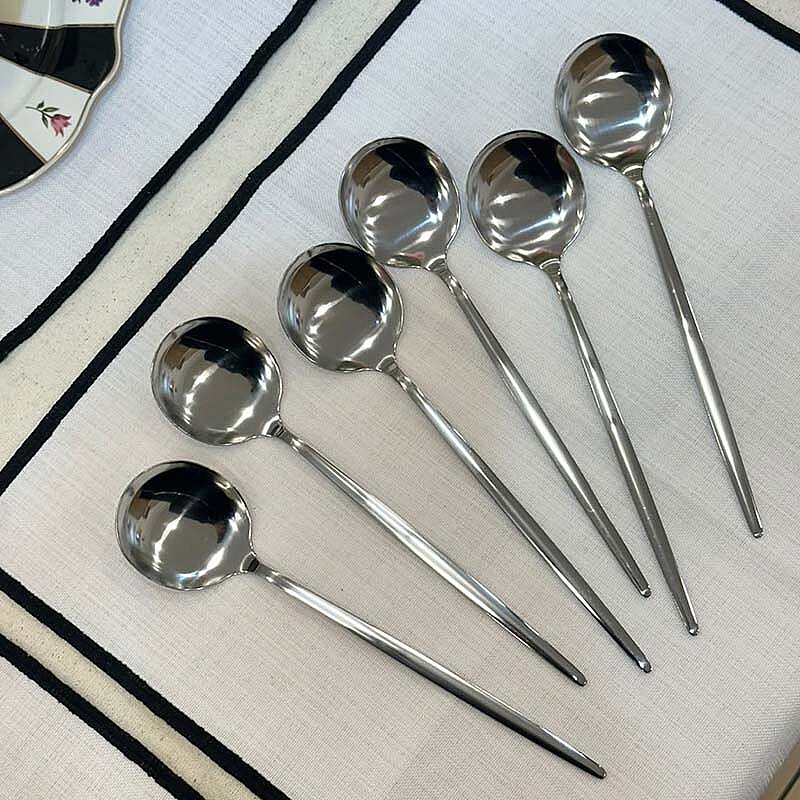 Metal Yemek Kaşığı - Altılı Set - 1