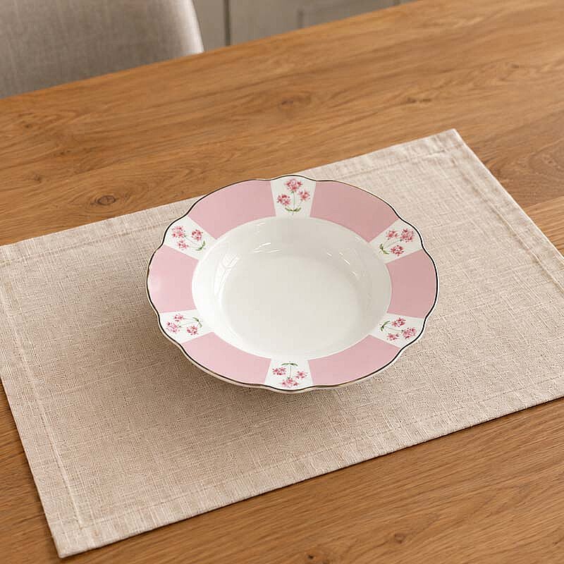 Perotti Pudra Pembe Çukur Tabak 22 cm - 1