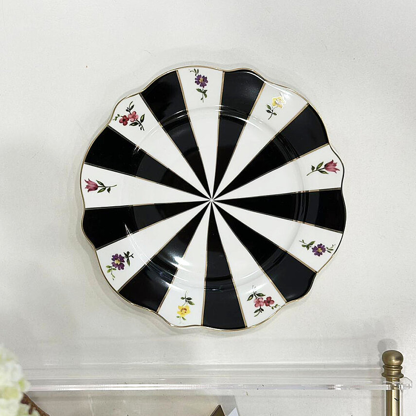 RoyKing Acem Siyah Pasta Tabağı - Altılı Set - 2