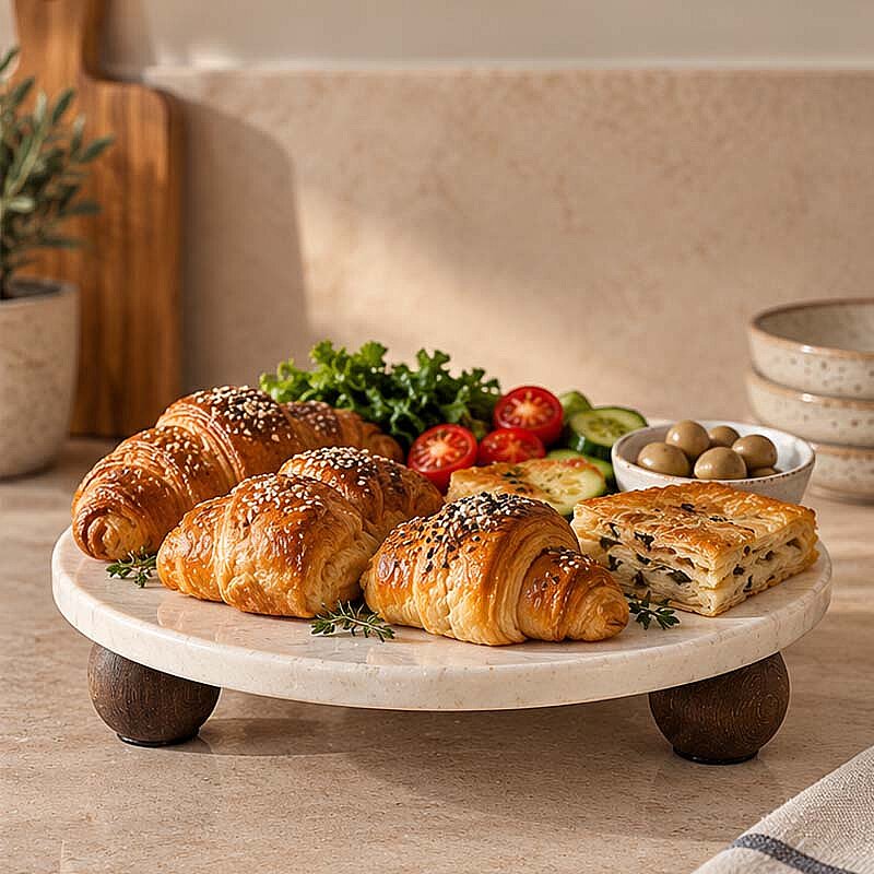 Üç Top Ayaklı Mermer 25 cm - 3